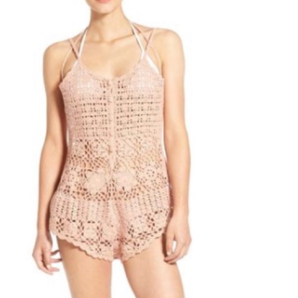Someday Lovin crochet romper Sz M
